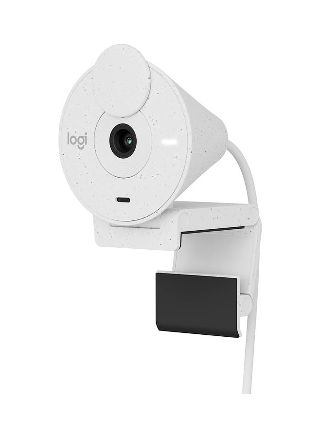 Logitech Brio 300 Full Hd Webcam With Privacy Shutter, Noise Reduction Microphone, Usb-C, Certified For Zoom, Microsoft Teams, Google Meet, Auto Light Correction - Off White - Image 1