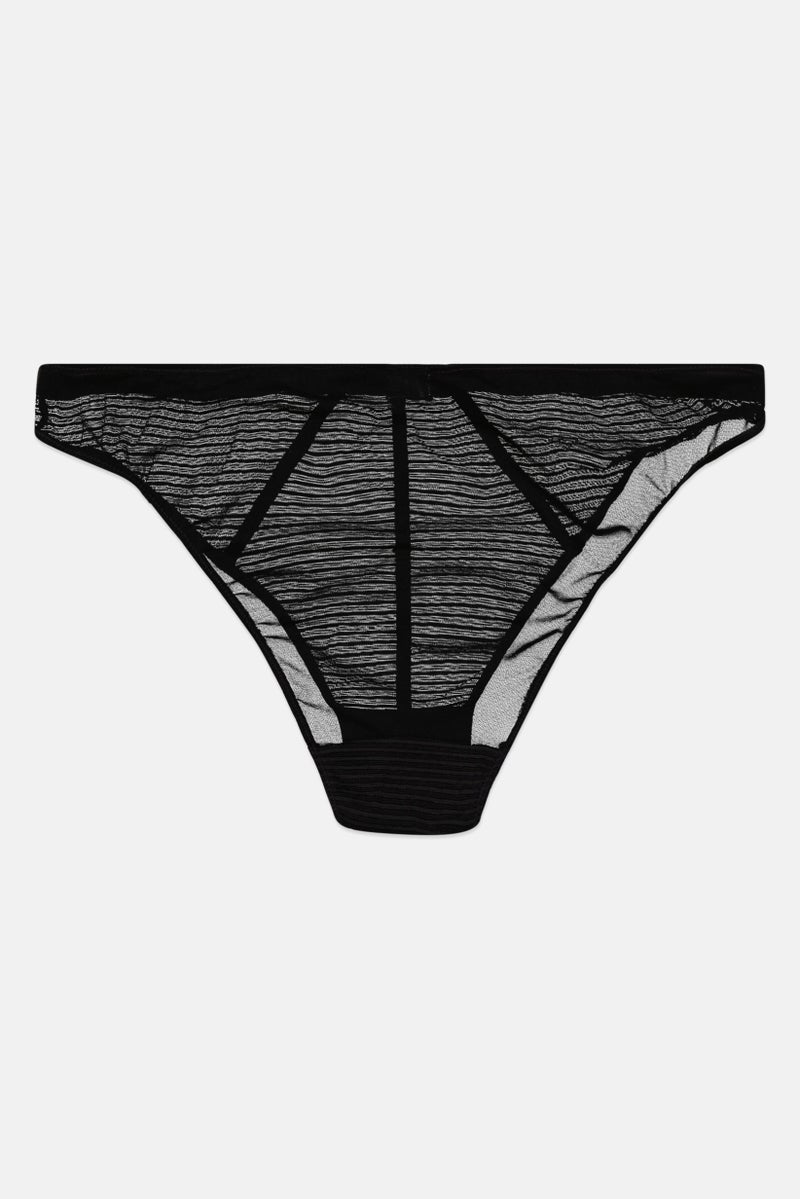 Figleaves Women Lace Pull-On Brazilian Brief, Black - Image 2