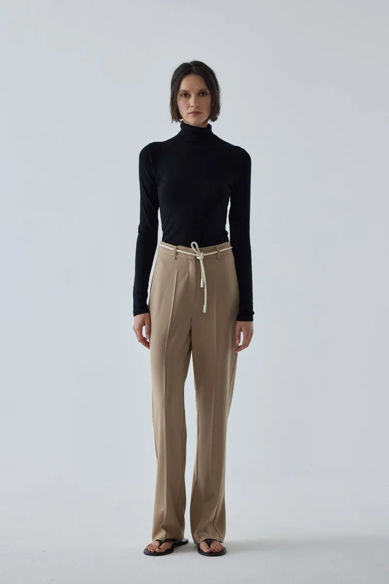 Suud Collection Black Mia Turtleneck Bodysuit