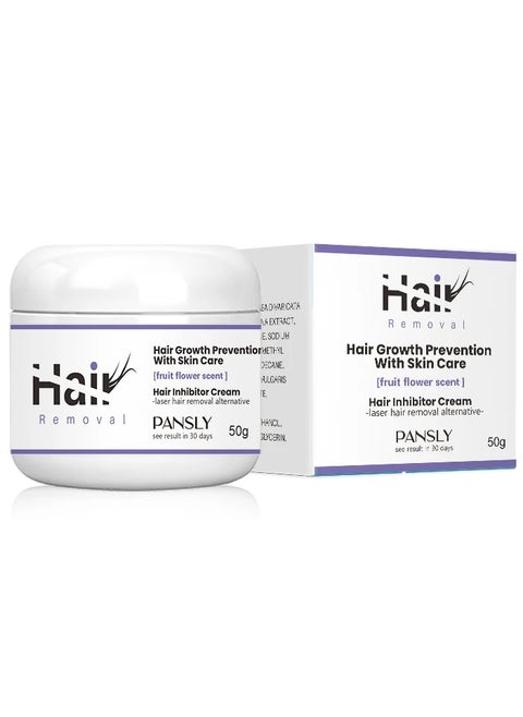 Depilatory Painless Lavender Hair Removal Inhibitor Cream with Fruit Flower Scent for Armpit Bearded Body Persistent Inhibition of Hair Growth