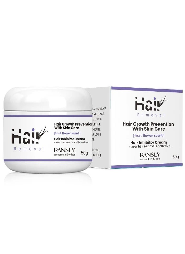 Depilatory Painless Lavender Hair Removal Inhibitor Cream with Fruit Flower Scent for Armpit Bearded Body Persistent Inhibition of Hair Growth