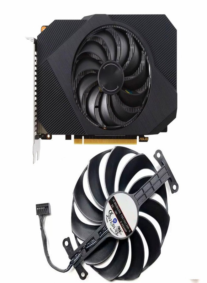 مروحة بديلة لبطاقة الرسومات ASUS Radeon RX6400 4GB Phoenix OC من LTANDBR، رقم الموديل T129215BU FDC10U12D9-C CF1010U12D (FDC10U12D9-C) - Image 1