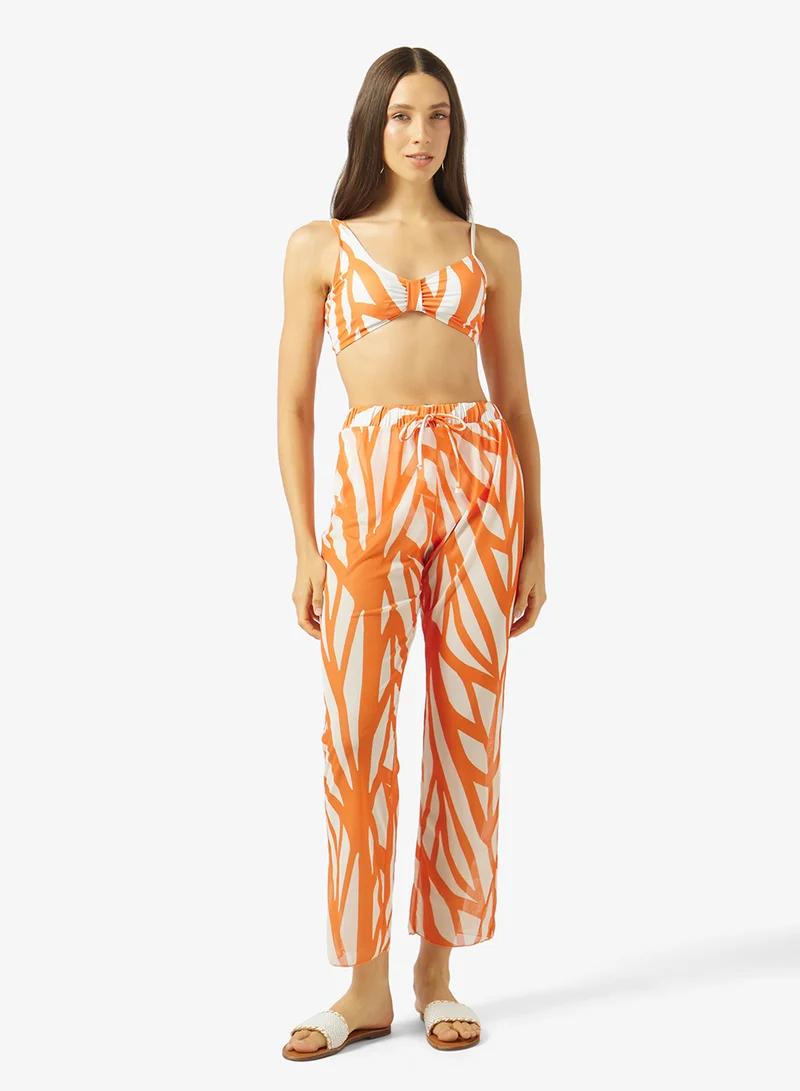 Soleira Monochrome Bikini Set With Pants