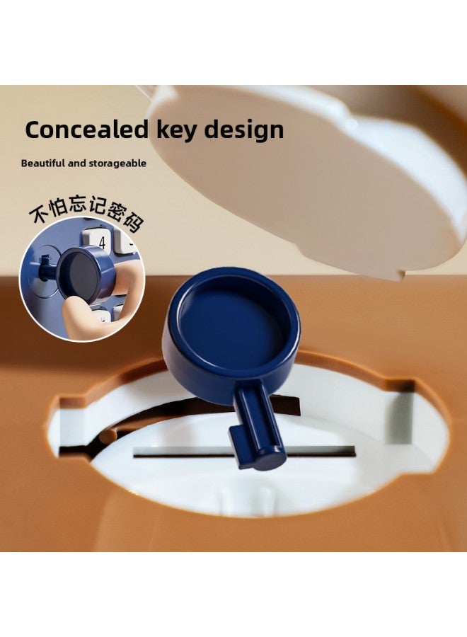 Piggy Bank 2025 Boys Advanced Can Enter And Exit Cash Box Safe Large Capacity Fingerprint Combination Lock-Color:Upgraded Automatic Money Rolling [fingerprint Sensor + Password + Key] Free Cat Doll Battery Version - Image 4