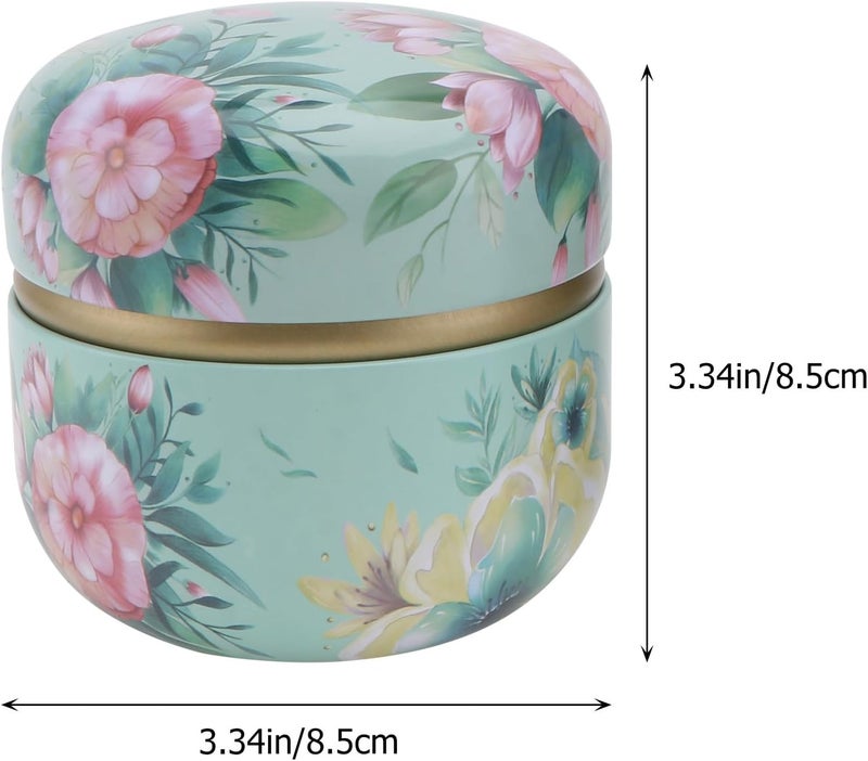 Garneck 2pcs Tinplate Tea Canisters with Sealed Lids, Decorative Candy Storage Jars for Kitchen and Home Food Organization - Image 2