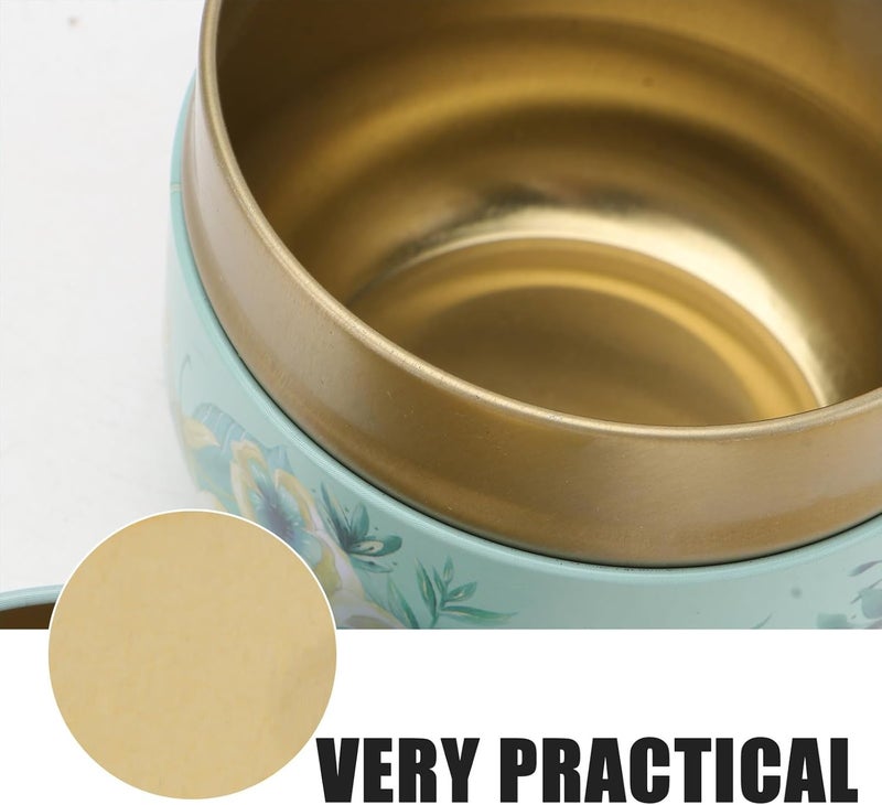 Garneck 2pcs Tinplate Tea Canisters with Sealed Lids, Decorative Candy Storage Jars for Kitchen and Home Food Organization - Image 3