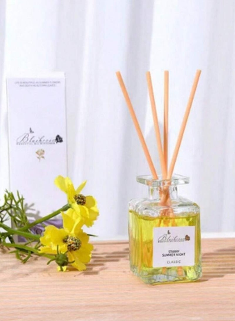 Blackrose 50ml Essential Oil Diffuser Luxury Reed Diffuser  Sticks Oil Aromatherapy  Reed Rattan Stick  Home Fragrance Starry Summer Night Classic Roman Lavender - Image 1