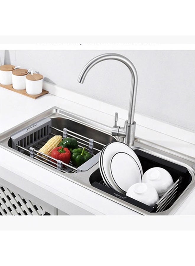 Neo Expandable Dish Drying Rack Grey 8.5 x 21cm - Image 3