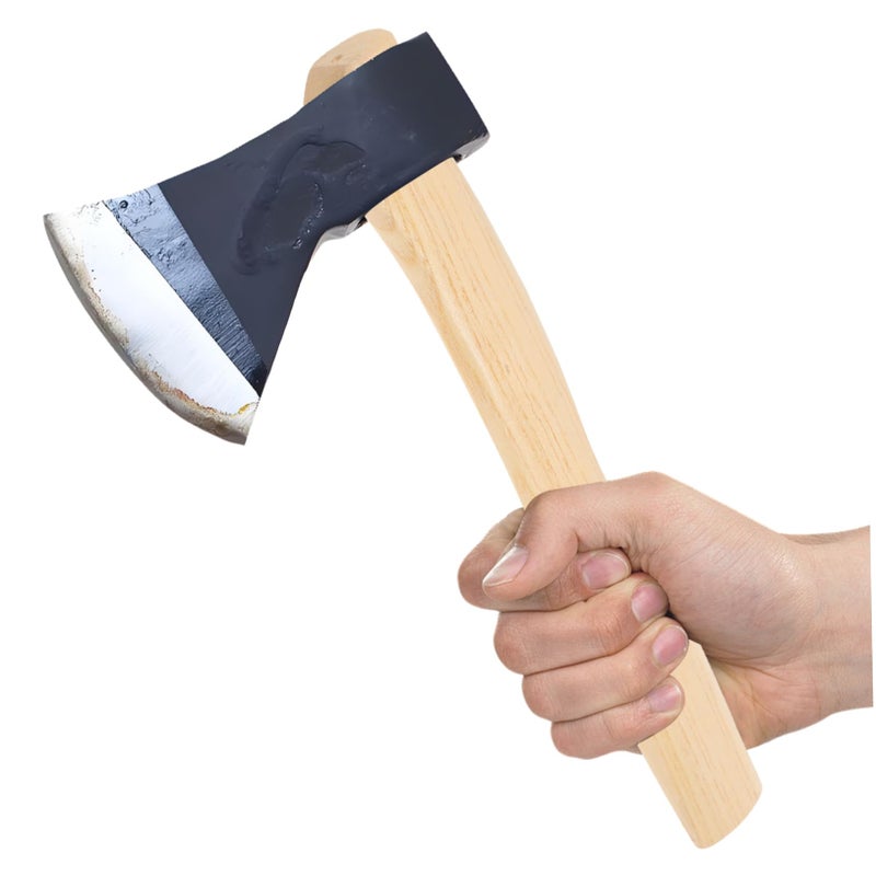 Hardwood Axe Handle Hatchet Replacement Ergonomic Grip 15 Inch Outdoor Chopping Wood Splitting - Image 4
