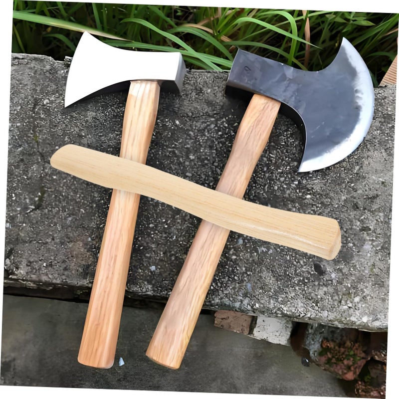 Hardwood Axe Handle Hatchet Replacement Ergonomic Grip 15 Inch Outdoor Chopping Wood Splitting - Image 5