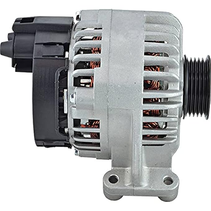 DB Electrical New Alternator Compatible with/Replacement for 1.4L Fiat 500 12 13 2012 2013 68070539AA, RL070593AA, 101210-1650, 11599, 2 Clock 105 Amp Internal Fan Type CW Rotation 12V - Image 2
