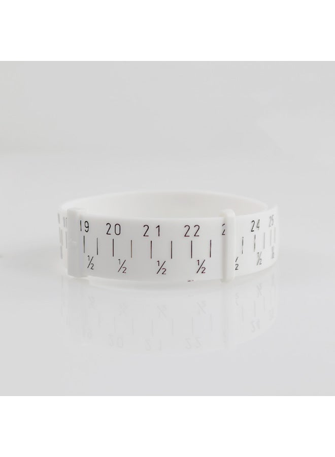 PU Bracelet Measuring Soft Ruler Wrist Size Measuring Circle Belt Style Standard Bracelet Measuring Circle Explosions-Model:White Bracelet Measuring Strap  - Image 1