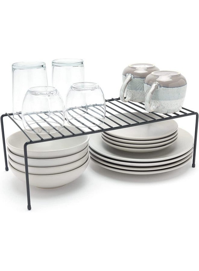 12FOR COLLECTION Black Stainless Steel Multipurpose Dish Rack,Storage Shelves for Kitchen Cabinets,Plate Stand,Utensil Rack (Black Pack of 3) - Image 3