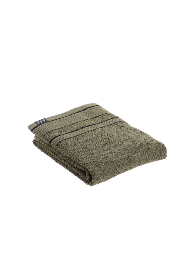 Tendance Bi-Color Premium Cotton Soft Hand Towel Khaki Green and Black 50 x 90 cm AA7013143 - Image 2