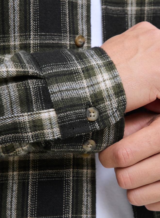 JACK & JONES Jack and Jones JJJOSHUA Checked Flannel Shirt - Image 4