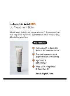MINIMALIST 8% L Ascorbic Acid Lip Treatment Balm With Vitamin E 12gm  - Image 2