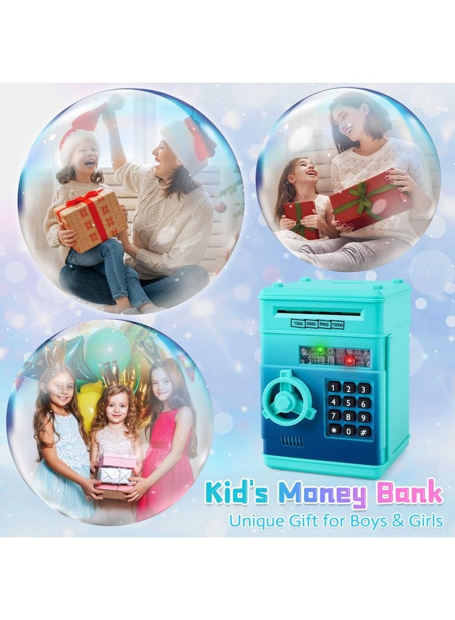 Refasy Boy Toys Age 6-8, Electronic Piggy Bank Password Money Bank Toys for Kids, ATM Piggy Banks Money Saving Box, Birthday Xmas Gifts for Boys Girls 3 4 5 6 7 8 9 10 11 12 Years Old (Blue Green) - Image 5