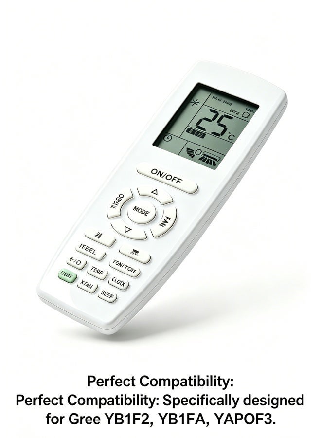 Fanski Replacement Air Conditioner Remote Control Compatible with Gree YB1F2 YB1FA YAPOF3, Full Function AC Remote, No Programming Needed - Image 2