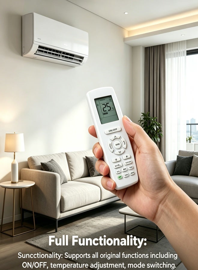 Fanski Replacement Air Conditioner Remote Control Compatible with Gree YB1F2 YB1FA YAPOF3, Full Function AC Remote, No Programming Needed - Image 3