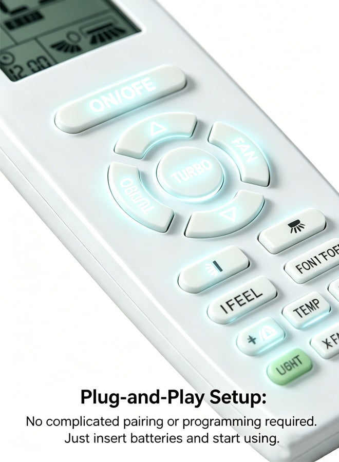 Fanski Replacement Air Conditioner Remote Control Compatible with Gree YB1F2 YB1FA YAPOF3, Full Function AC Remote, No Programming Needed - Image 4