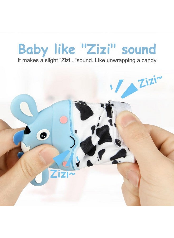 hotut 2Pack Silicone Teething Mitt, Cow Baby Teething Toy for 0-6 6-12 Months, Food Grade Silicone Infant Teething Mitten, BPA-Free Baby Chew Toys for Pain Relief, Sucking Needs - Image 4