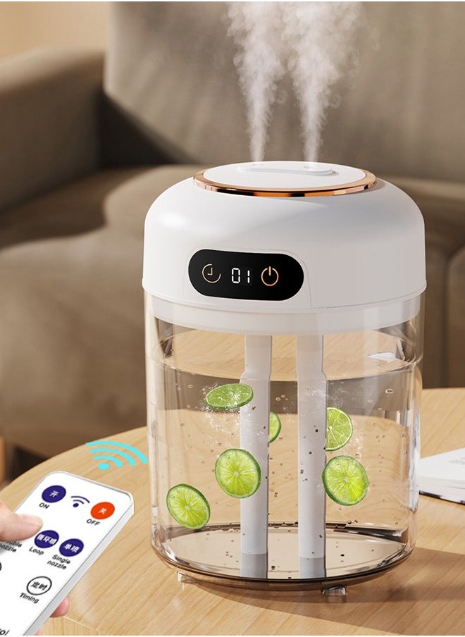 DUKASOU Humidifiers for Bedroom, 4.5L Top Fill Humidifiers for Large Room, Cool Mist Humidifiers for Home, 360 Nozzle, Auto Shut-Off, Humidity Setting, Last up to 30Hrs with Night Light, White  - Image 1