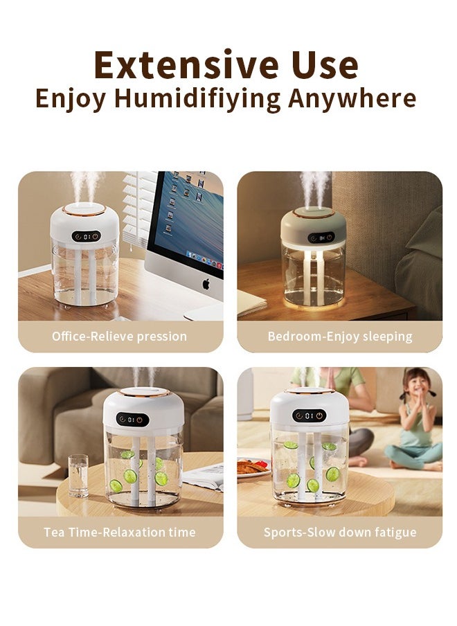 DUKASOU Humidifiers for Bedroom, 4.5L Top Fill Humidifiers for Large Room, Cool Mist Humidifiers for Home, 360 Nozzle, Auto Shut-Off, Humidity Setting, Last up to 30Hrs with Night Light, White  - Image 5