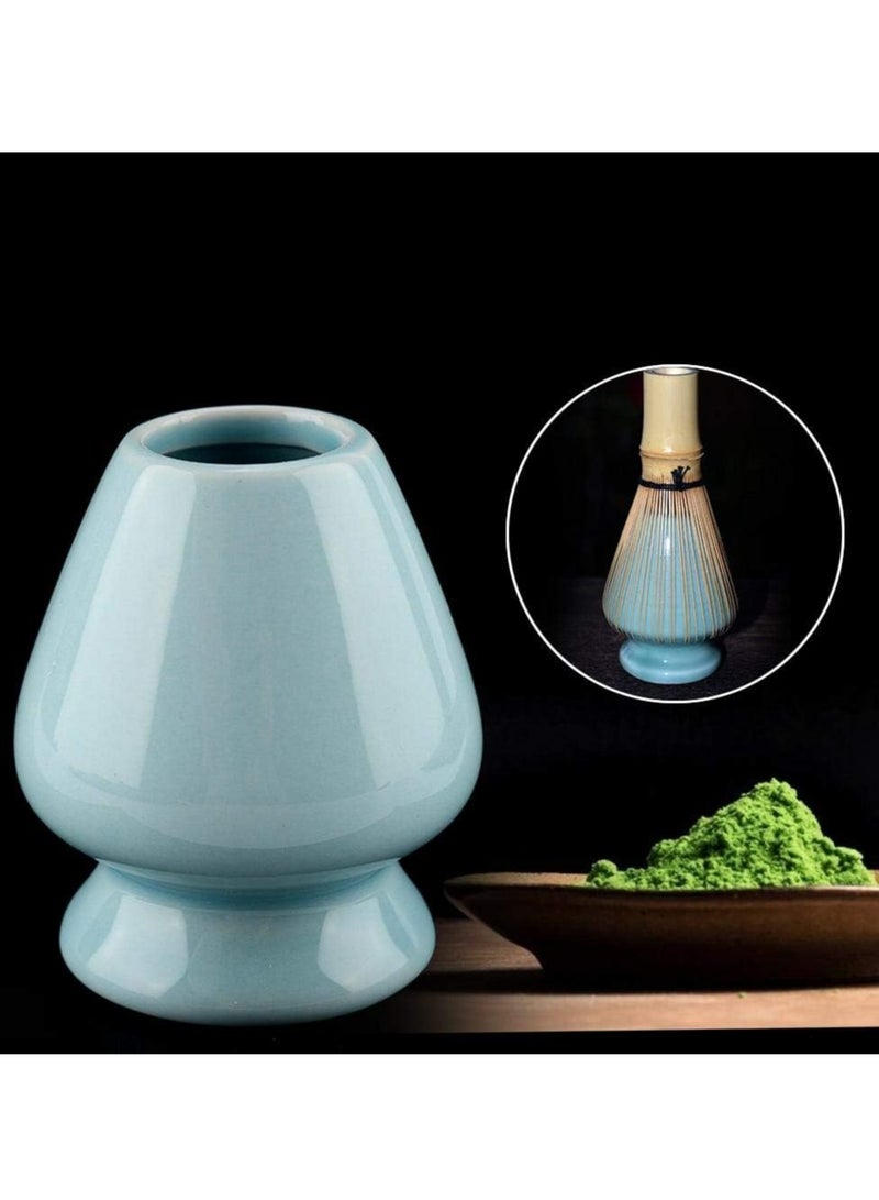 إسكدنيا 1 قطعة منصة شاسين المتشا مجموعة منصة شاسين المتشا حامل صمامي لشاسين المتشا لملحقات مجموعة الشاي (الأزرق) - Image 4