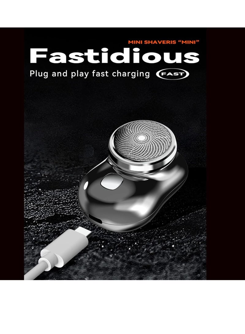 ELTRAZONE Electric Razor for Men, Newest Mini-Shave Portable Electric Shaver, Pocket Size Portable Shaver Wet and Dry Mens Razor USB Shaver Charging Easy One-Button Use Suitable for Home,Car,Travel - Image 4