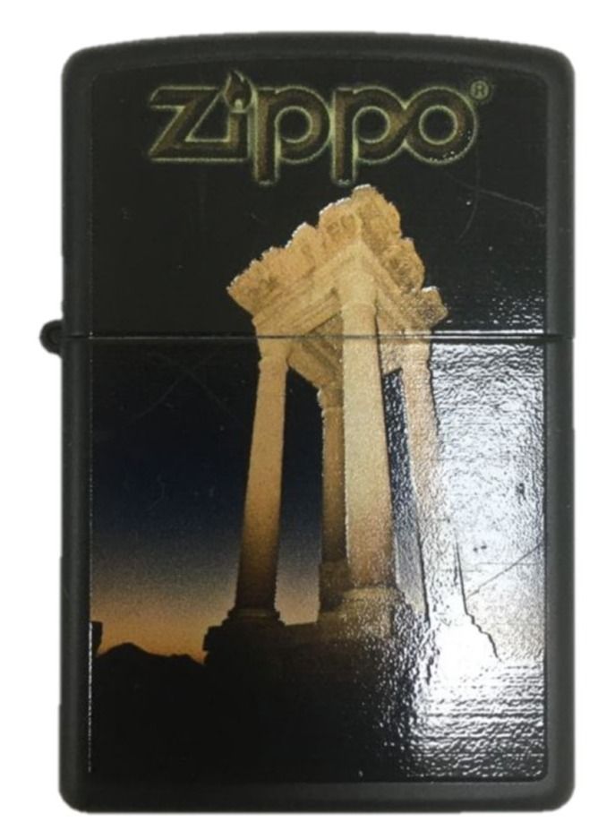 Zippo ولاعة باللون الأسود غير اللامع من تدمر سوريا مقاومة للرياح - Image 1