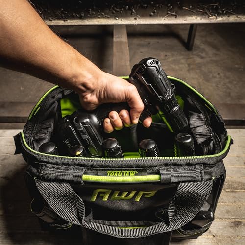 AWP 12 Inch TrapJaw Tool Bag with Spring-Loaded Technology and Lockable Pull Handles, Water-Resistant Construction - Image 3