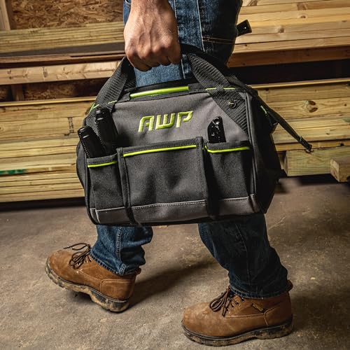 AWP 12 Inch TrapJaw Tool Bag with Spring-Loaded Technology and Lockable Pull Handles, Water-Resistant Construction - Image 4