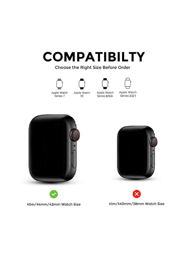 O Ozone Leather Strap For Apple Watch Series 10 | Ultra 2 | 8 Ultra | 9 | 8 | 7 | 6, 49/46/45/44/42mm, Premium Leather Smartwatch Wristband Strap- White - Image 2