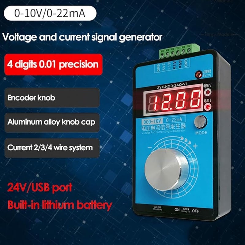 Adjustable 0 5V 10V 0 20MA 4 20MA Analog Signal Generator Current Voltage Source 24V With Battery - Image 5