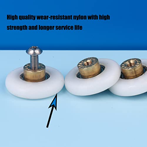 LWCUSNJ 6 pcs Shower Door Rollers, Bathroom Glass Door Replacement Part Runner Sliding Shower Door Wheel (23mm) - Image 4
