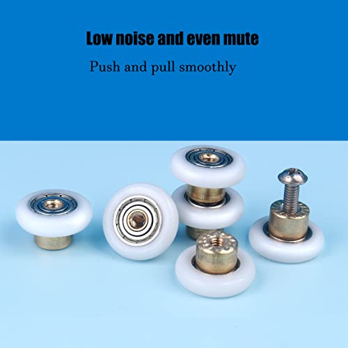 LWCUSNJ 6 pcs Shower Door Rollers, Bathroom Glass Door Replacement Part Runner Sliding Shower Door Wheel (23mm) - Image 3