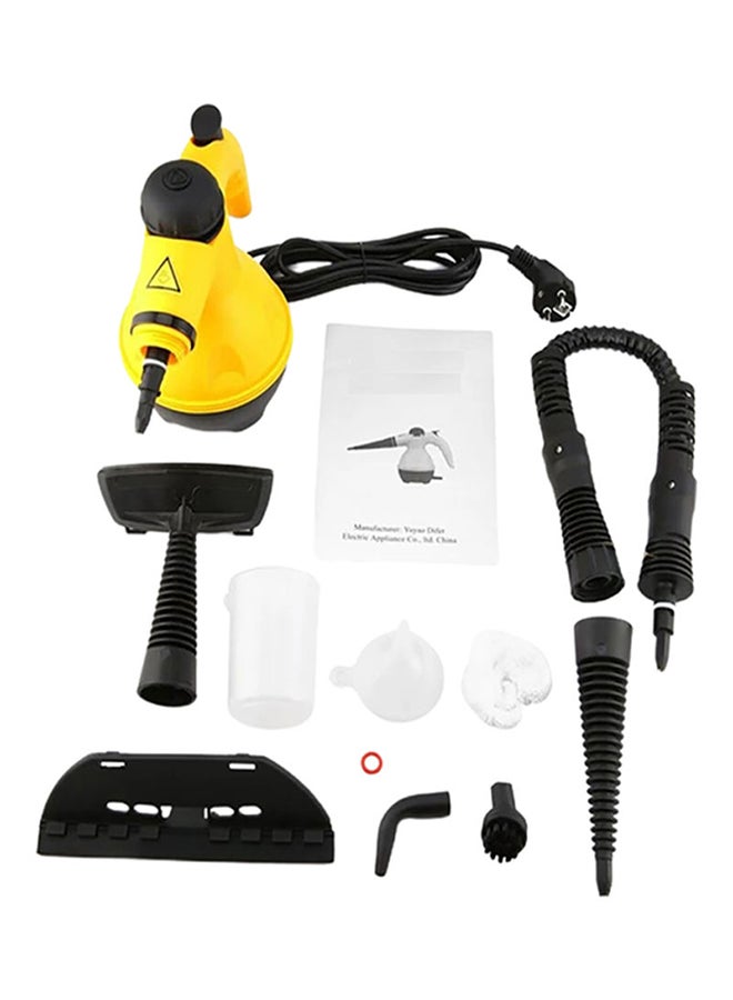 Loquat Steam Cleaner,Handheld Multi-Purpose Pressurized Steamer With 9 Accessories For Stain Removal Carpets Windows Curtains Floor Car Seats Yellow/Black/White - Image 1
