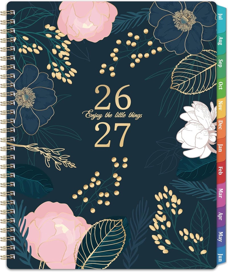Indeme Planner 2026-2027 - Academic Planner 2026-2027, Weekly and Monthly Planner, July 2026 - June 2027, Calendar Planner, 8'' x 10", Colorful Monthly Tabs, Twin-Wire Binding, Back Pocket, Holiday | Weekly and Monthly Planner - Image 1