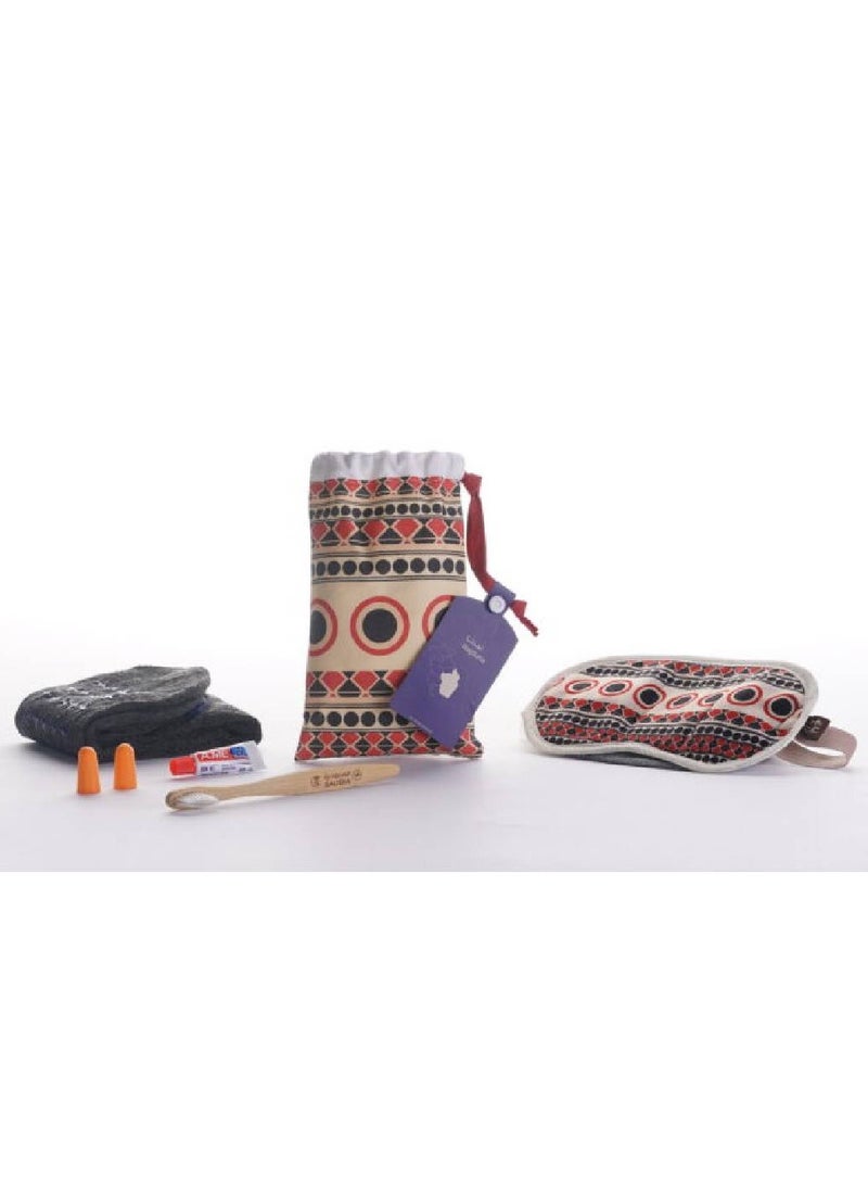 Generic Traveling Bag Includes Dental Kit, Eye Mask, Socks And Ear plug  - Image 3
