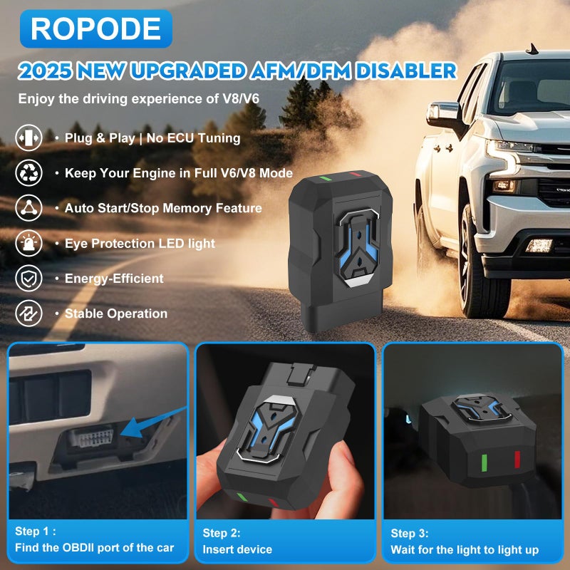 ROPODE AFM Disabler AFM Delete Disabler AFM/DFM Disabler Compatible with V6 & V8 GM Motors AFM Disabler 5.3 Silverado 2007-2022(Chevy GMC Sierra GMC Yukon Cadillac Escalade etc) 4.3L 5.3L 6.0L 6.2L - Image 2