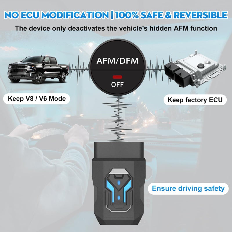 ROPODE AFM Disabler AFM Delete Disabler AFM/DFM Disabler Compatible with V6 & V8 GM Motors AFM Disabler 5.3 Silverado 2007-2022(Chevy GMC Sierra GMC Yukon Cadillac Escalade etc) 4.3L 5.3L 6.0L 6.2L - Image 4