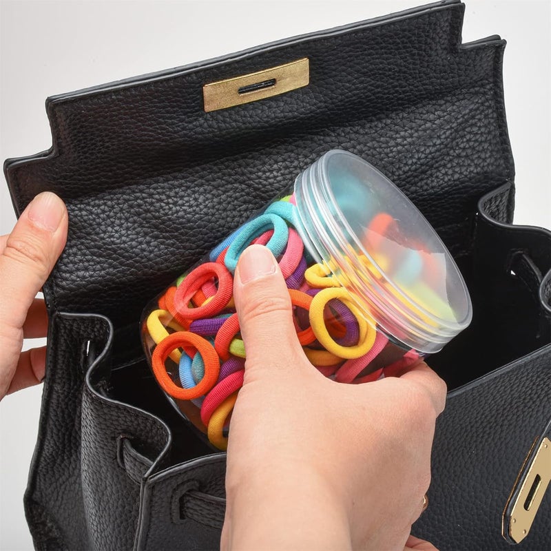 Sky Shine 100 Pcs 1-Inch Colorful Baby Hair Ties for Toddlers, Girls & Kids | Soft Seamless Cotton Mini Hair Elastics | No-Damage Multicolor Ponytail Holders for Fine, Short, Curly & Thick Hair | Gentle Daily Hair Accessories - Image 4