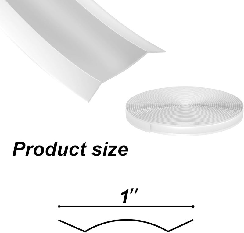 CVILL 1" White Vinyl Trim Molding Screw Cover for RV, Boat, Camper, Travel Trailer (100 FT) - Image 2
