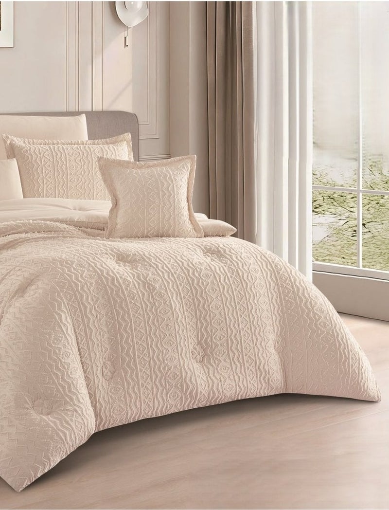 Elegant 8-piece summer bedspread set for a double bed, featuring a quilted design and microfiber material, sized 260x240 cm. - Image 2