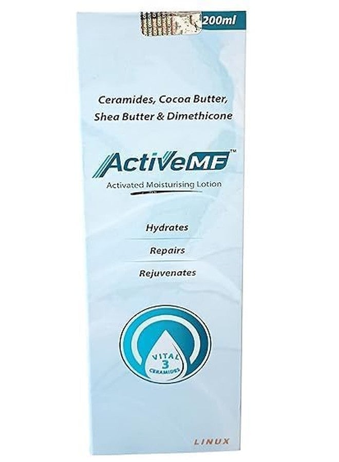 Activated Moisturising Lotion with Ceramides, Cocoa Butter, Shea Butter & Dimethicone, Hydrates, Repairs, Rejuvenates, 200ml