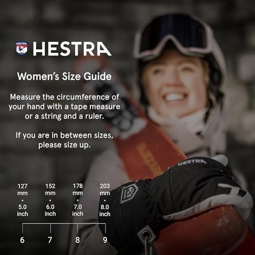 Hestra Women's Heli Ski Female Mitt, Leather Snow Mitten for Skiing, Snowboarding and Mountaineering - Misty Grey/Offwhite - 7 - Image 2