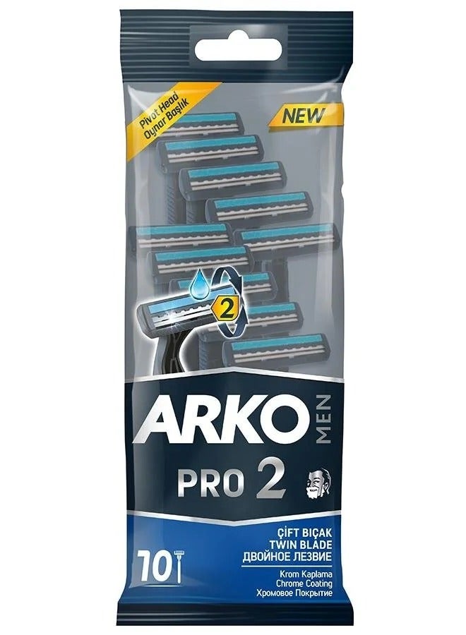 Pro 2 Twin Blade Razor 10 Pcs Set