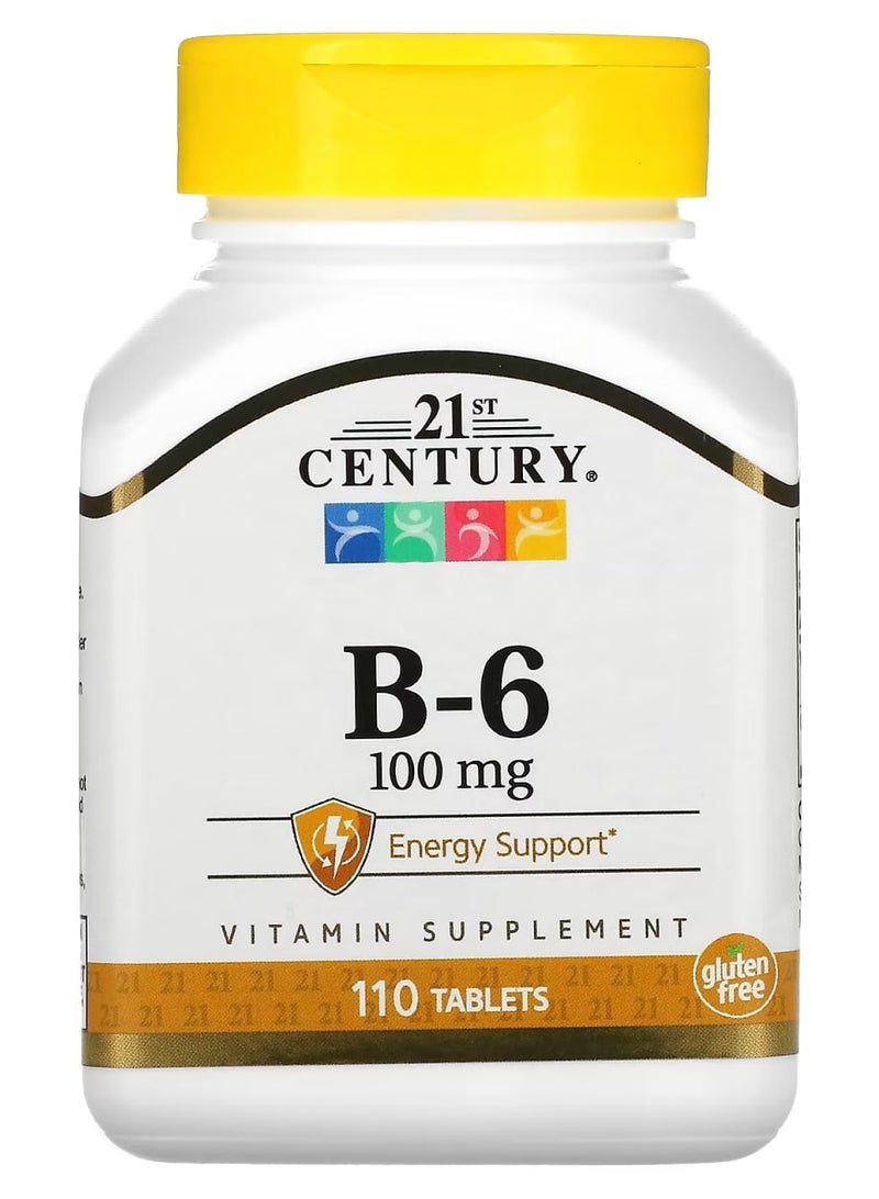 21st Century فيتامين ب6 100 ملجم 110 أقراص - Image 1