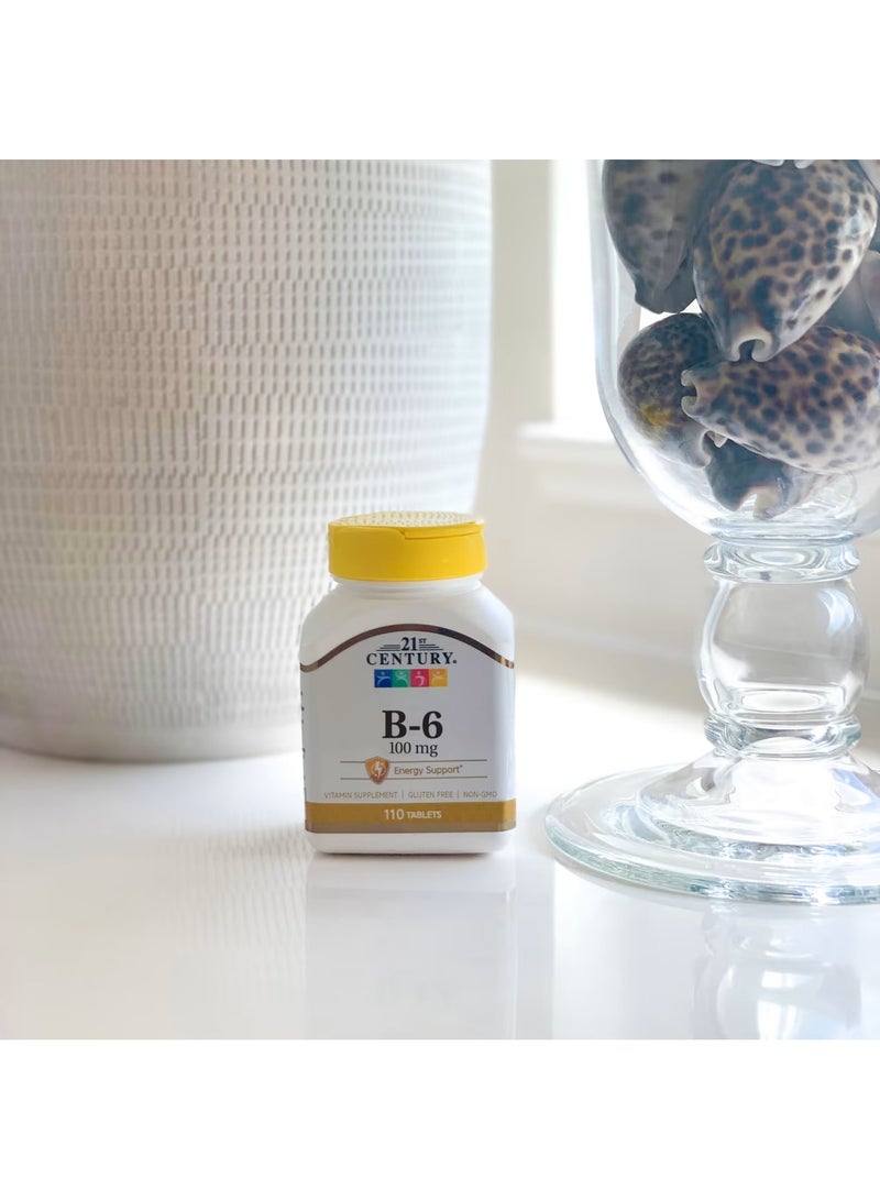 21st Century فيتامين ب6 100 ملجم 110 أقراص - Image 2