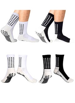 Gonice Men's Soccer Socks Anti Slip Non Slip Sports Soccer Socks, Unisex Athletic Sports Grip Socks Anti Slip Socks for Football, Basketball, Hockey Socks with Rubber Dots for Men & Women, 2 Pairs  - Image 1